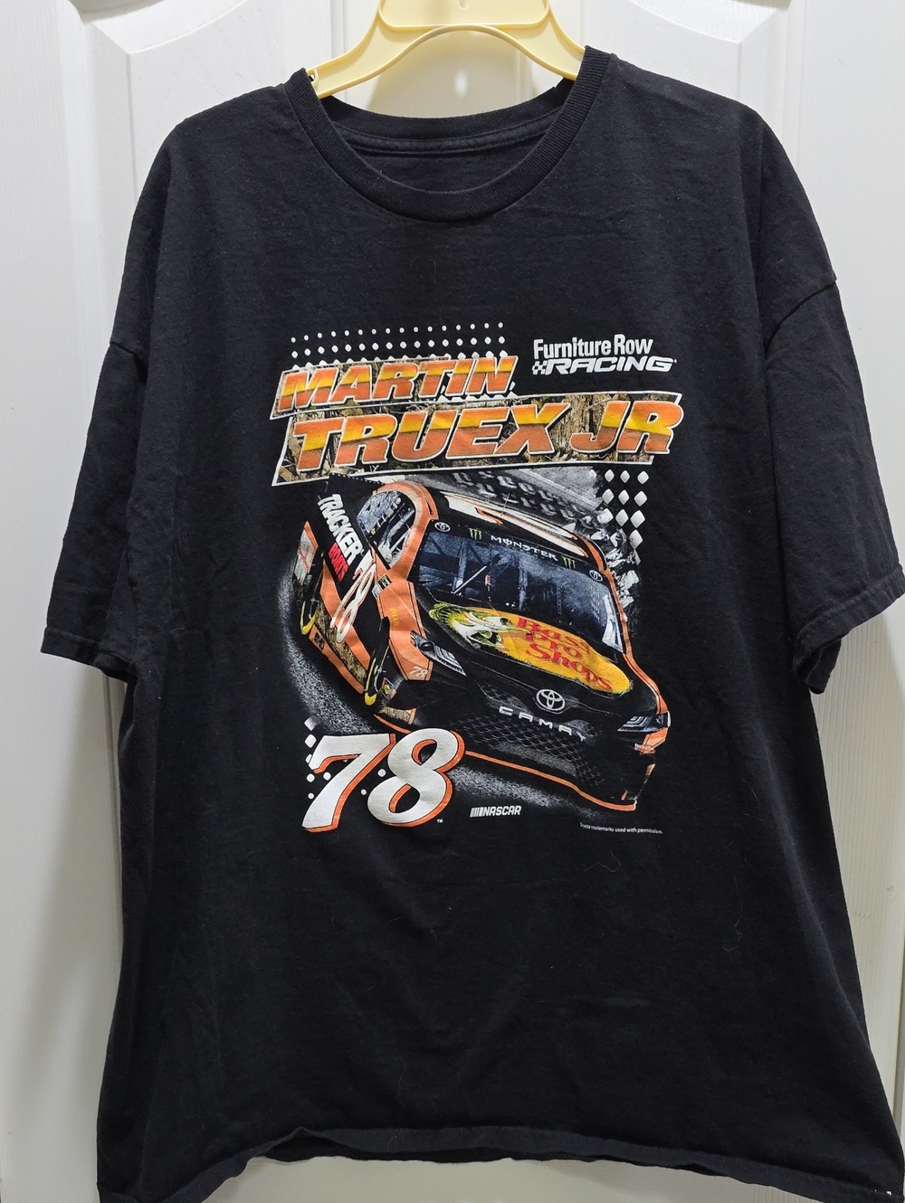 Nascar Martin Truex Jr. Black Graphic Tee with Orange and White Accents